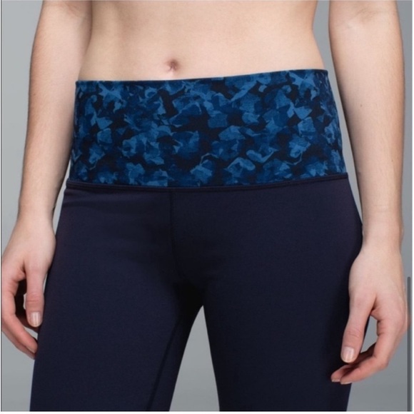 Lululemon Blue Groove Yoga Pants Wide Leg Flare High Rise Leggings - Picture 7 of 13